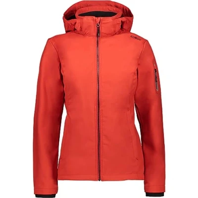 Image of CMP Woman Jacket Zip Hood, Ferrari Black, XS