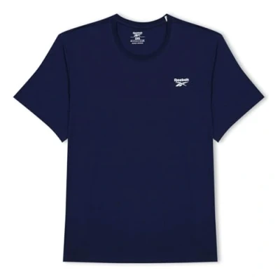 Image of Reebok LEFT Chest LOGO TEE Basic Tshirt, Men&#039;s, Size: Large, Vector navy