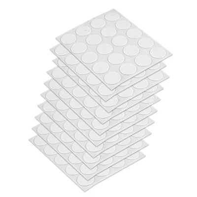 Image of Emuca Cap Cover Screw Diameter 0,5 inch (13 mm) , self Adhesive, White, Set of 200 Pieces