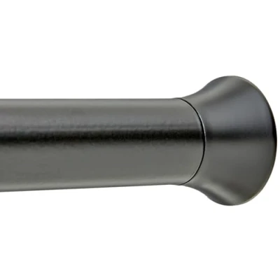Image of Amazon Basics Shower Curtain Tension Rod 198 to 274 cm, Black