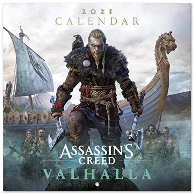 Image of Official Assassin&#039;s Creed Valhalla 2021 Wall Calendar 11.8 x inches Family Planner (Free Poster Included)