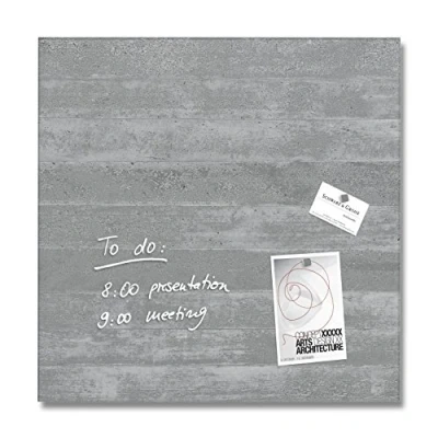 Image of SIGEL GL168 Premium Glass magnetic Board, glossy surface, 48 x cm, easy mounting, Grey Artverum