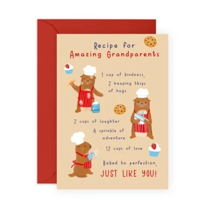 Image of Central 23 Happy Birthday Card For Grandparent Recipe Amazing Grandparents Otter Greeting Cards Grandad Grandma Fathers Day Mothers Comes With Stickers