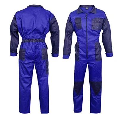 Image of NORMAN Royal Blue Men&#039;s Coveralls Boiler Suit Overalls for Warehouse Garages Workers Mechanics (S)