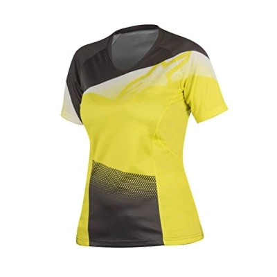 Image of ALPINESTAR Men Stella Mesa Short Sleeve Jersey Acid Yellow/Dark Sha, Small