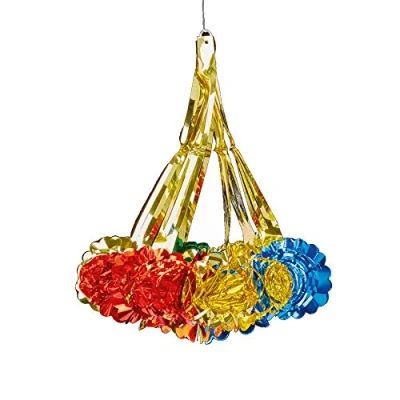 Image of Davies Multi Colour Christmas 2 Tone Foil Ceiling Decorations 40cm Chandelier