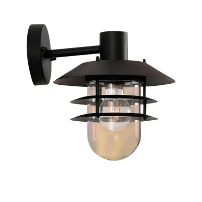 Image of Lindby Meliora outdoor wall light, black, IP44