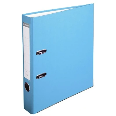 Image of Exacompta Ref 915412B PP Lever Arch File 320 x 290mm in Size, Suitable for Storing A4 Documents, 50mm Spine, Reinforced Finger Pull &amp; Bottom Edge Light Blue