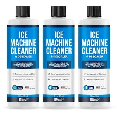 Image of Ice Machine Cleaner 473ml, Nickel Safe Descaler Maker Descaling Liquid Compatible with Whirlpool 4396808, Manitowac, O Matic, Scotsman, Follett etc Essential Values (3 Pack)