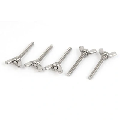 Image of Sourcingmap Metric M4 x 35mm 304 Stainless Steel Wing Bolt Butterfly Screw Fastener 5pcs
