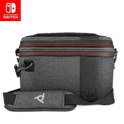Image of PDP Gaming Pull N Go Travel Case Elite Edition 2 in 1 with Removable Compartments: Grey Nintendo Switch