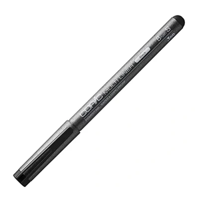 Image of COPIC Multiliner Coloured Marker Pen Black BrushS, For Art &amp; Crafts, Colouring, Graphics, Highlighter, Design, Anime, Professional Beginners, Supplies Colouring Books