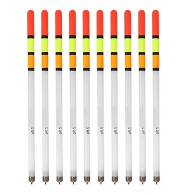 Image of Fishing Bobber Kit, 10 pcs Durable Plastic Floats &amp; Assortment Stick Tube Multi Purpose fish Feed Baits for Sea Fishing, Rock Ice Stream Fishing(2.5 white) float
