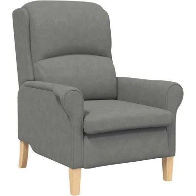 Image of vidaXL Dark Grey Armchair Fabric and Wood Standard Ergonomic