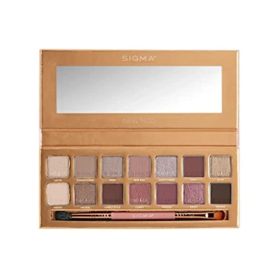 Image of Sigma Beauty New Mod Eyeshadow Palette Neutral Mauve Shades Warm in Matte, Shimmer and Metallic Finishes Highly Pigmented Vegan Eye Makeup Clean