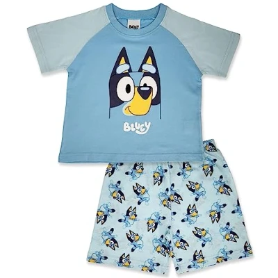 Image of Bluey Short 100% Cotton Raglan Pyjamas 4 5y