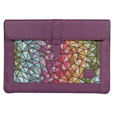 Image of Londo Genuine Leather Sleeve Bag for MacBook Pro 15 &amp; 16 Inch (Purple)