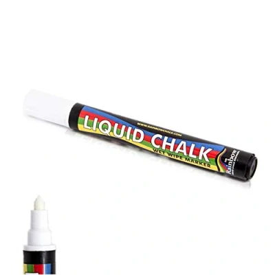 Image of Liquid Chalk Marker Pen White 5mm CHISEL NIB