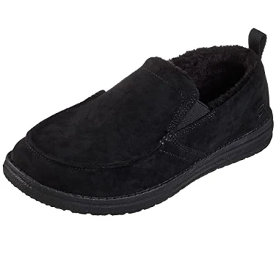Image of Skechers Men&#039;s MELSON Willmore Slipper, Black Microfiber, 6.5 UK