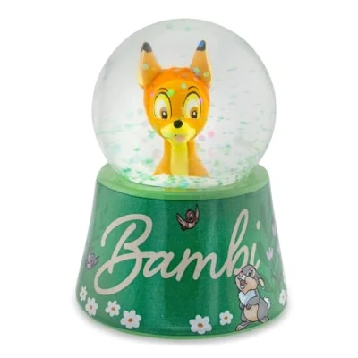 Image of Disney Bambi &quot;Pretty Flower&quot; Mini Light Up Snow Globe 3 Inches Tall