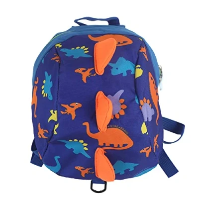Image of Fdit Schoolbag Anti lost Cute Cartoon Dinosaur Baby Safety Harness Lightweight Backpack Toddler Bag Children (Dark Blue)