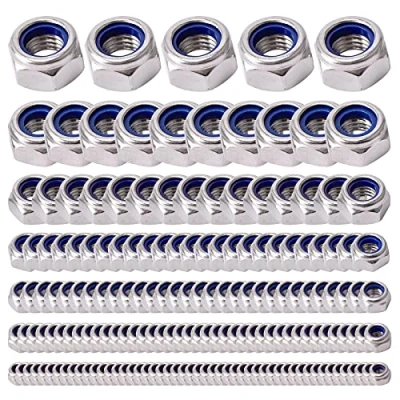 Image of Nuts Eagles 175pcs 304 Nylon Locking Nut Assortment Kit M3 M4 M5 M6 M8 M10 M12