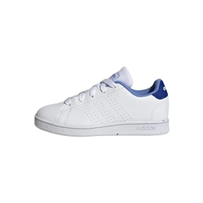 Image of adidas Advantage Lifestyle Court Lace Shoes, Synthetics Upper, White