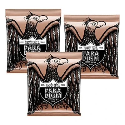 Image of 3 PACK Ernie Ball 2076 Paradigm Medium Phosphor Bronze Acoustic Guitar Strings (12 54)