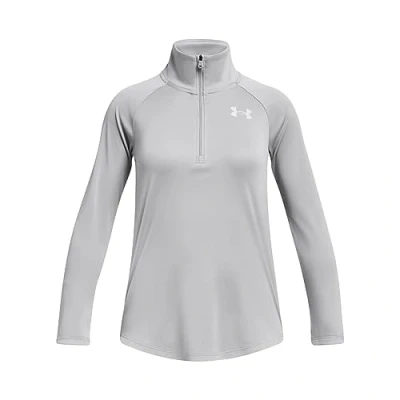 Image of Under Armour TECH Graphic Long sleeved top for kids, Size: 8y, Hellgrau silber