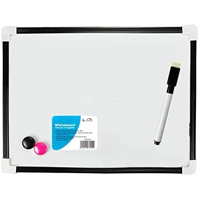 Image of A4 Dry Wipe Whiteboard and Eraser Home Kitchen Office Whiteboards for Walls by Karrma Ltd