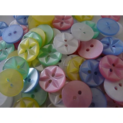 Image of HolmeCraft 100 x Star Baby Buttons 17mm (Size 26) Assorted Colours