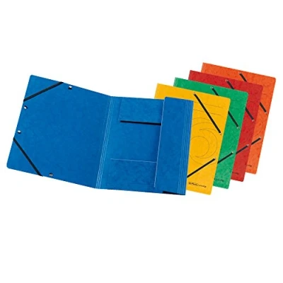 Image of Herlitz A4 3 Flap File with Elastics Assorted Colours (10 Pieces)