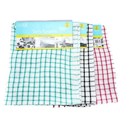 Image of Janit X Check Design Tea Towels 430x680mm (Pack of 10) PACK (10)