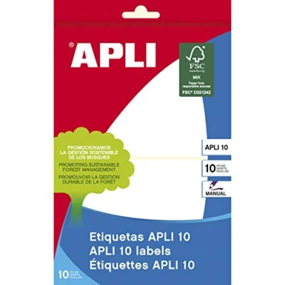 Image of APLI 1661 Labels 81 x 110 White 10 Sheets