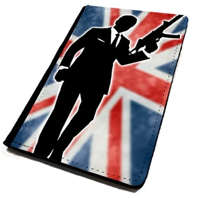 Image of WTF Passport Cover/Holder. Bond Union Jack. Travel protection.