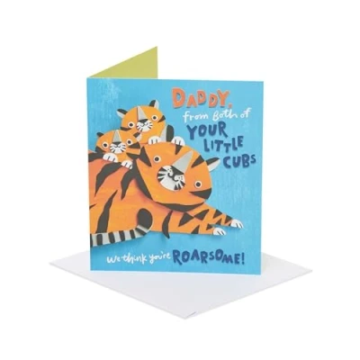 Image of UK Greetings Father&#039;s Day Card for Daddy from Your Little Cubs Roarsome Design