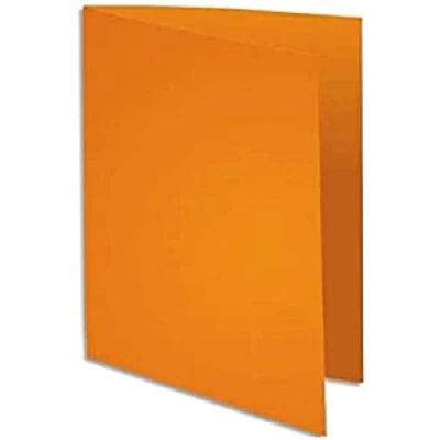 Image of Exacompta Ref 330007E Super Pastel Square Cut Folders 24 x 32cm in Size, Suitable for Storing &amp; Holding A4 Documents, 210gsm Card Orange (Pack of 100)