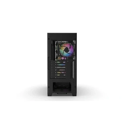 Image of Vida Aquilon Black ARGB Gaming Case w/Glass Window, E ATX, 4x Fans, 6 Port PWM Fan Hub, Mesh Front
