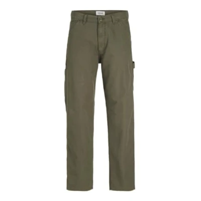 Image of JACK &amp; JONES Men&#039;s Jpsteddie Jjbarkley Carpenter Pant Cargo Trousers, Olive Night, 30 W/32 L