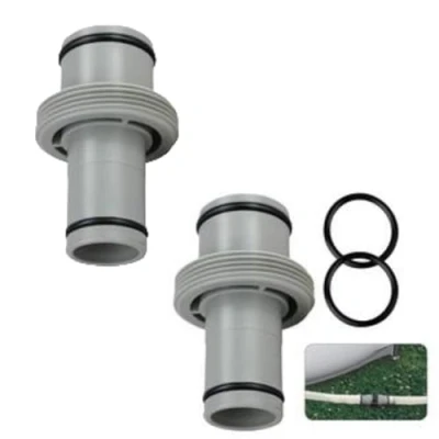 Image of Pack of 2 Hose Connectors Pool Connector 38 mm Adapter for Intex Bestway Coleman Connection Set Extension (38 to 32 mm)