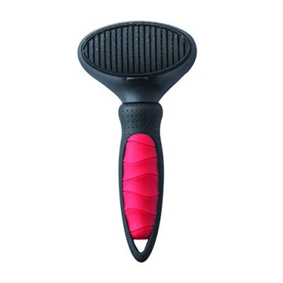 Image of Mikki Dog, Cat, Puppy Grooming Slicker Brush Easy Self Clean for Knots, Tangles Sml Med Pet Small