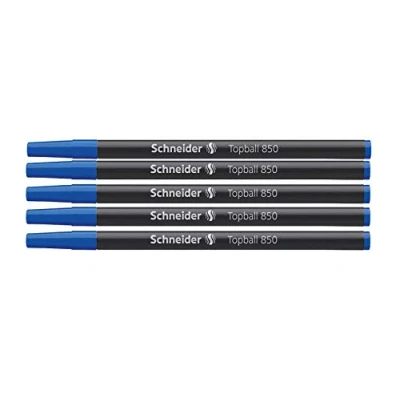 Image of Schneider Topball 850 Rollerball Pen Refill Euro 0.5mm Line Width (Pack of 5) Blue