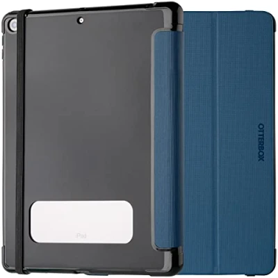 Image of OtterBox React Folio Case for iPad 10.2 Inch (8th Gen 2020 / 9th 2021), Shockproof, Drop proof, Ultra Slim Protective Case, Tested to Military Standard, Blue
