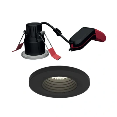 Image of Ansell Prism Pro Mini Fire Rated Anti Glare LED Downlight Matt Black Bezel with Insert