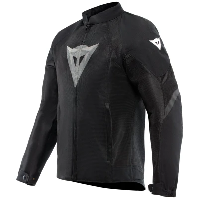 Image of Dainese Air Graphics Tex Jacket, Summer Motorcycle Ventilated and Lightweight, with Soft Protectors on Shoulders Elbows, Men, Black/White Diamond, 56