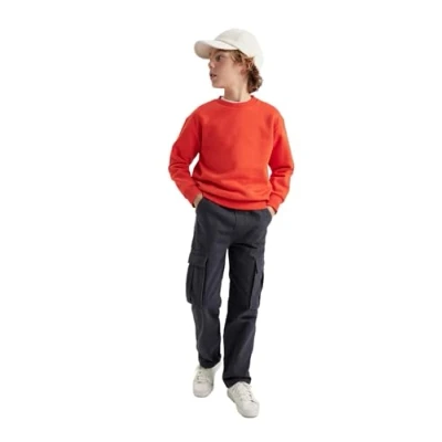 Image of DeFacto Boy&#039;s B7772A8 Sweatshirt, Orange, 4 5 Years