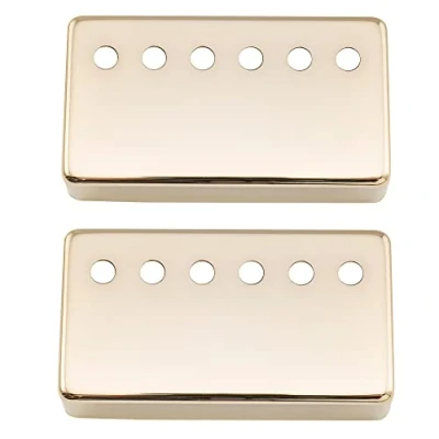 Image of Musiclily Pro 50/52mm Nickel Silver Alloy Humbucker Pickup Covers Set for Imported Electric Guitar, Gold