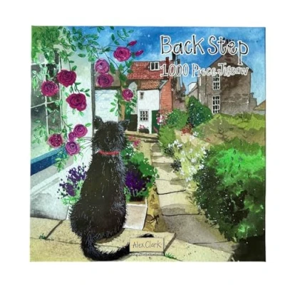 Image of ALEX CLARK Cat on the Back Step Jigsaw puzzle 1000 piece fun games and gifts Lover ideas animals adults children aged 12 up
