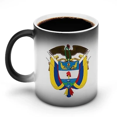 Image of Columbia National Emblem Color Changing Coffee Mugs Heat Sensitive Ceramic Mug Tea Cup Unique Gifts