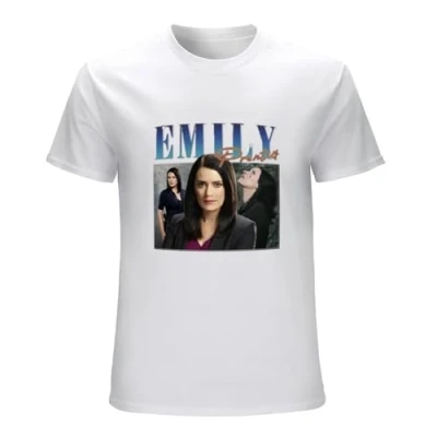 Image of Men&#039;s Emily Prentiss Shirt Cool Fan Art t 90s Poster Design Retro Style 112 tee White S